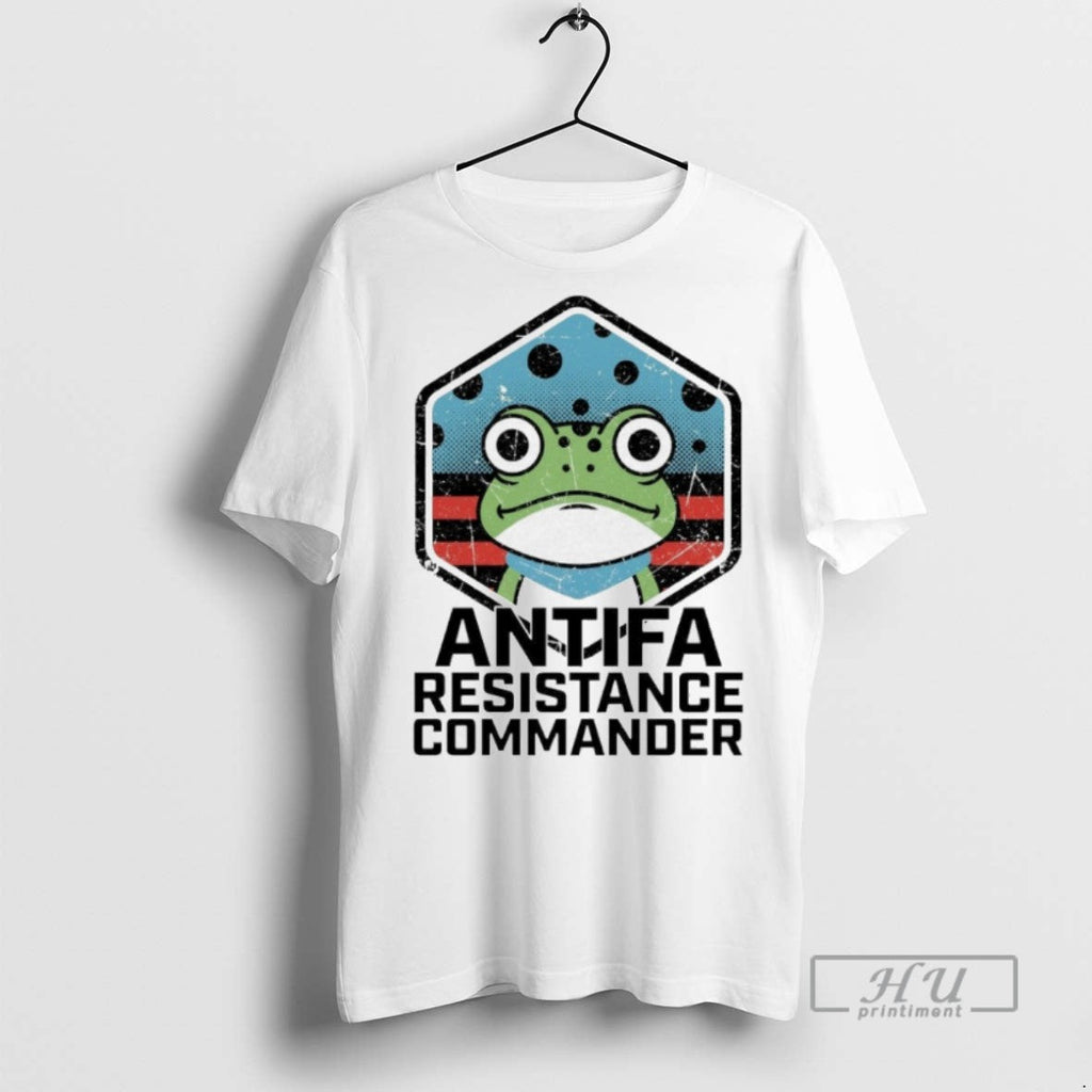 Officials Trending Antifa Resistance Commander - Adult & Kids T-Shirts, Sweatshirts & Hoodies apparel design preview 1
