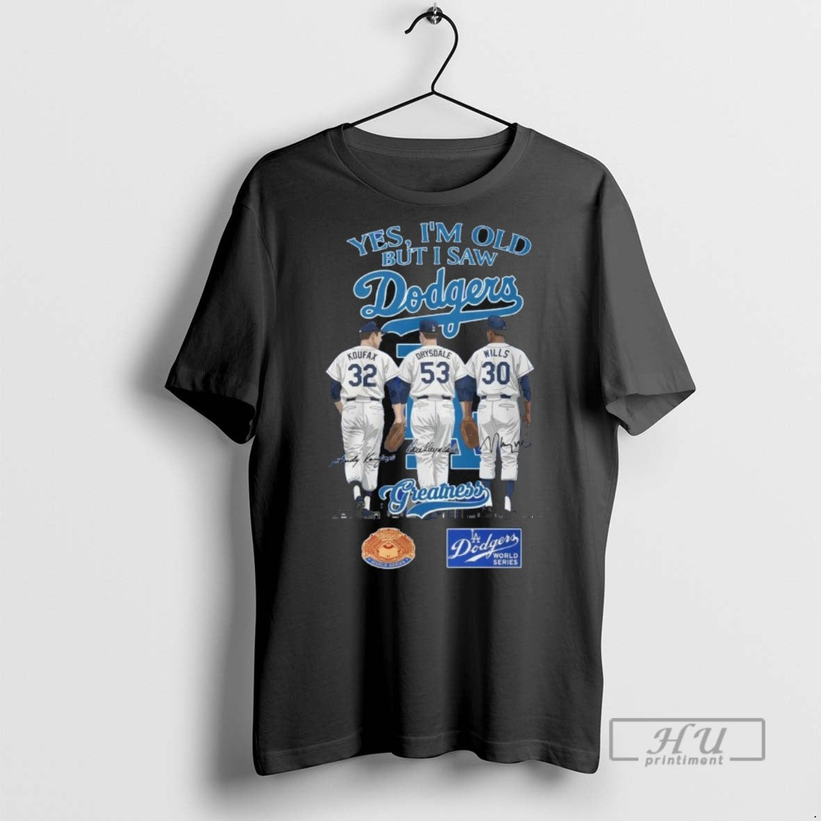 Officials Trending Los Angeles Dodgers Yes Im Old But - Adult & Kids T-Shirts, Sweatshirts & Hoodies apparel design preview 1