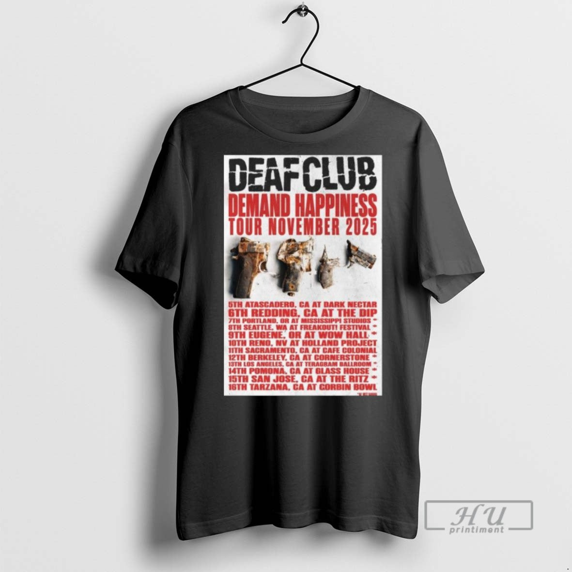 Officials Trendy Deaf Club Demand Happiness Tour - Adult & Kids T-Shirts, Sweatshirts & Hoodies apparel design preview 1