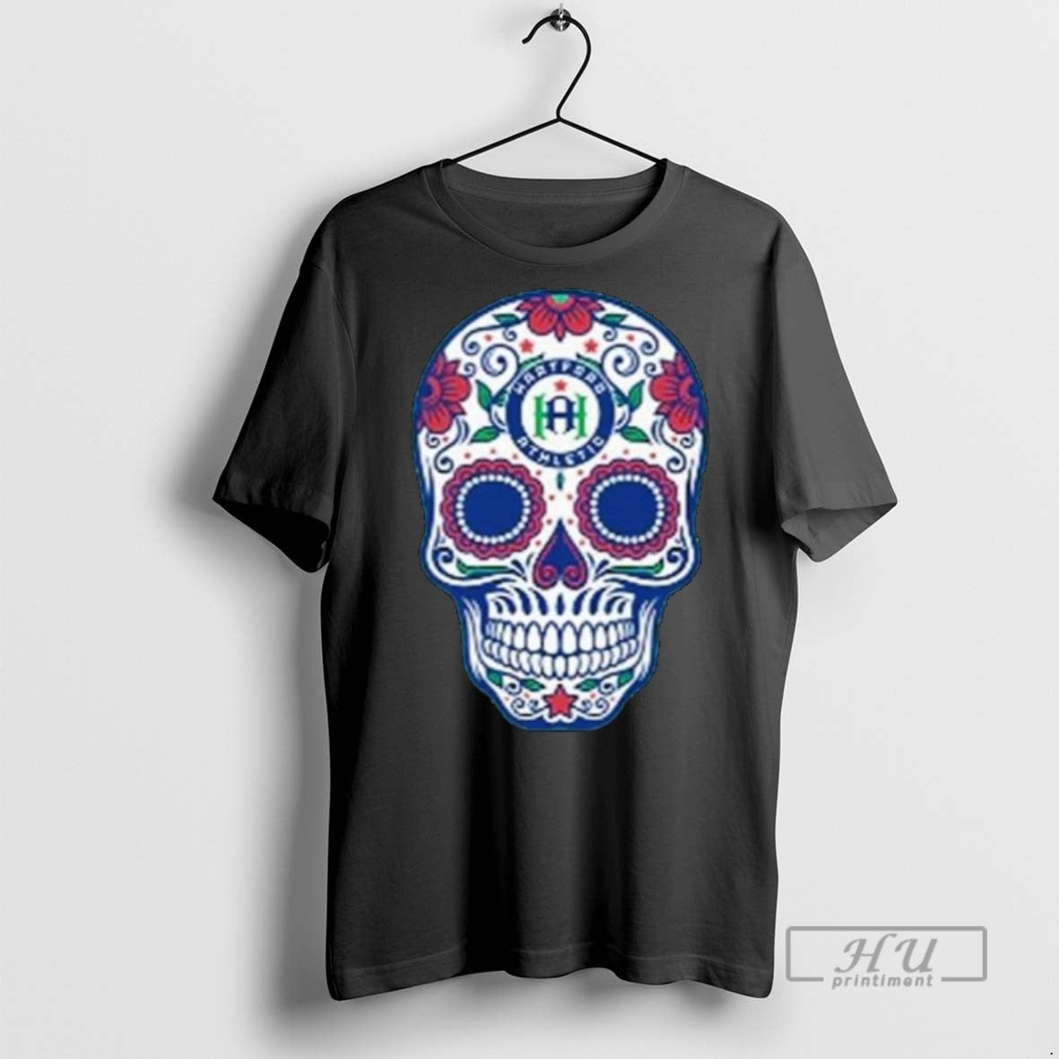 Officials Trendy Hartford Heather Kelly Skull Long - Adult & Kids T-Shirts, Sweatshirts & Hoodies apparel design preview 1