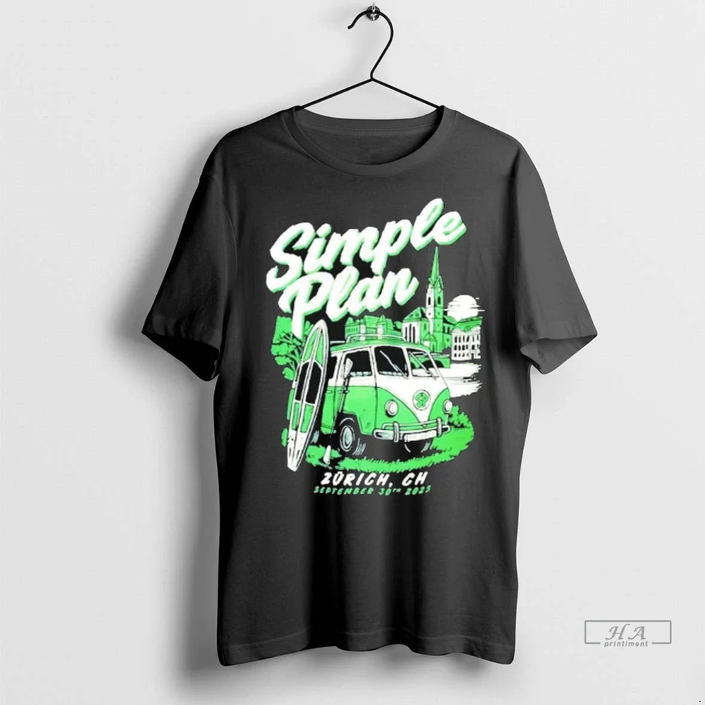 Officials Trendy Simple Plan Zurich Ch September 30 - Adult & Kids T-Shirts, Sweatshirts & Hoodies apparel design preview 1