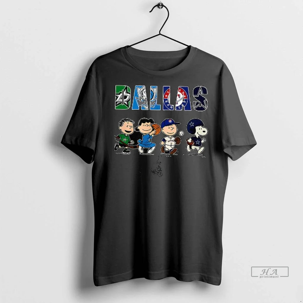 Officials Trendy The Peanuts Show Fan Dallas Sports - Adult & Kids T-Shirts, Sweatshirts & Hoodies apparel design preview 1