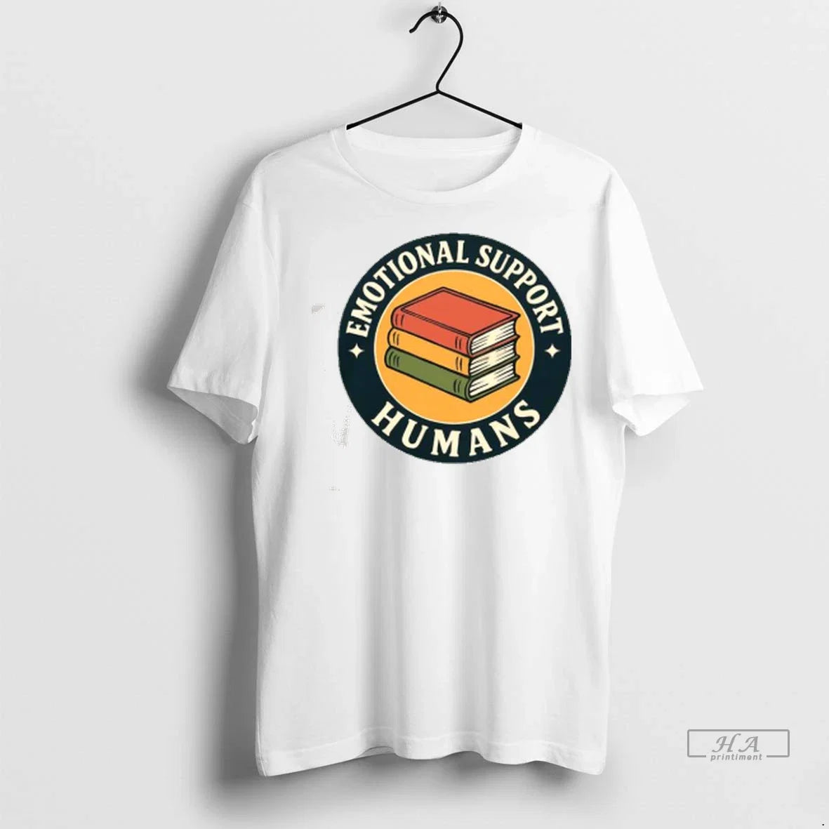Officials Trendy Books Emotional Support Humans - Adult & Kids T-Shirts, Sweatshirts & Hoodies apparel design preview 1