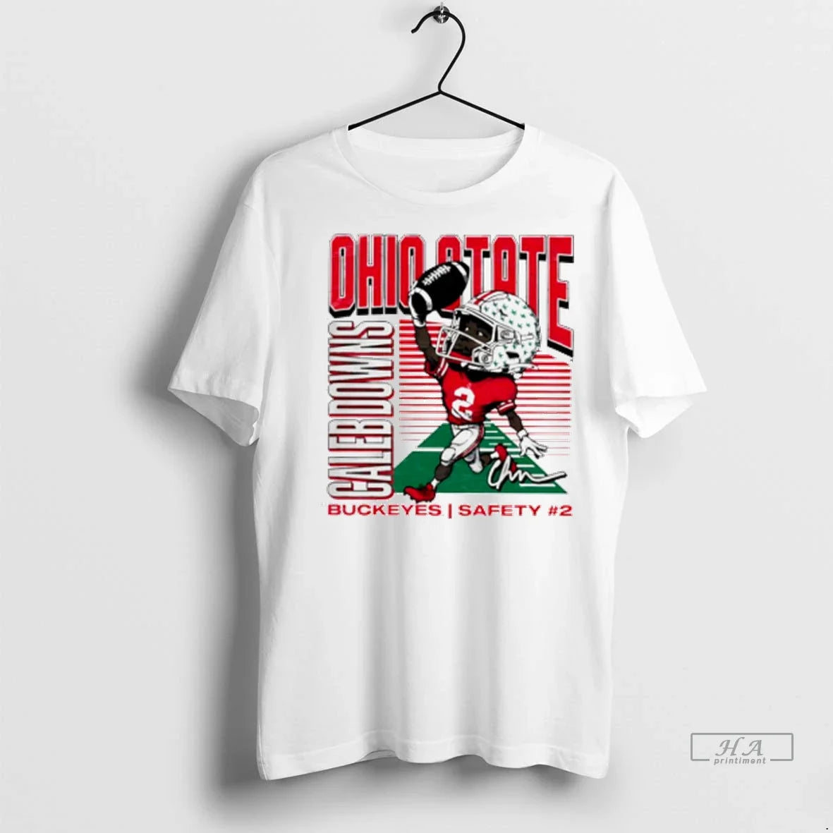 Officials Trendy Caleb Downs Ohio State Caricature - Adult & Kids T-Shirts, Sweatshirts & Hoodies apparel design preview 1