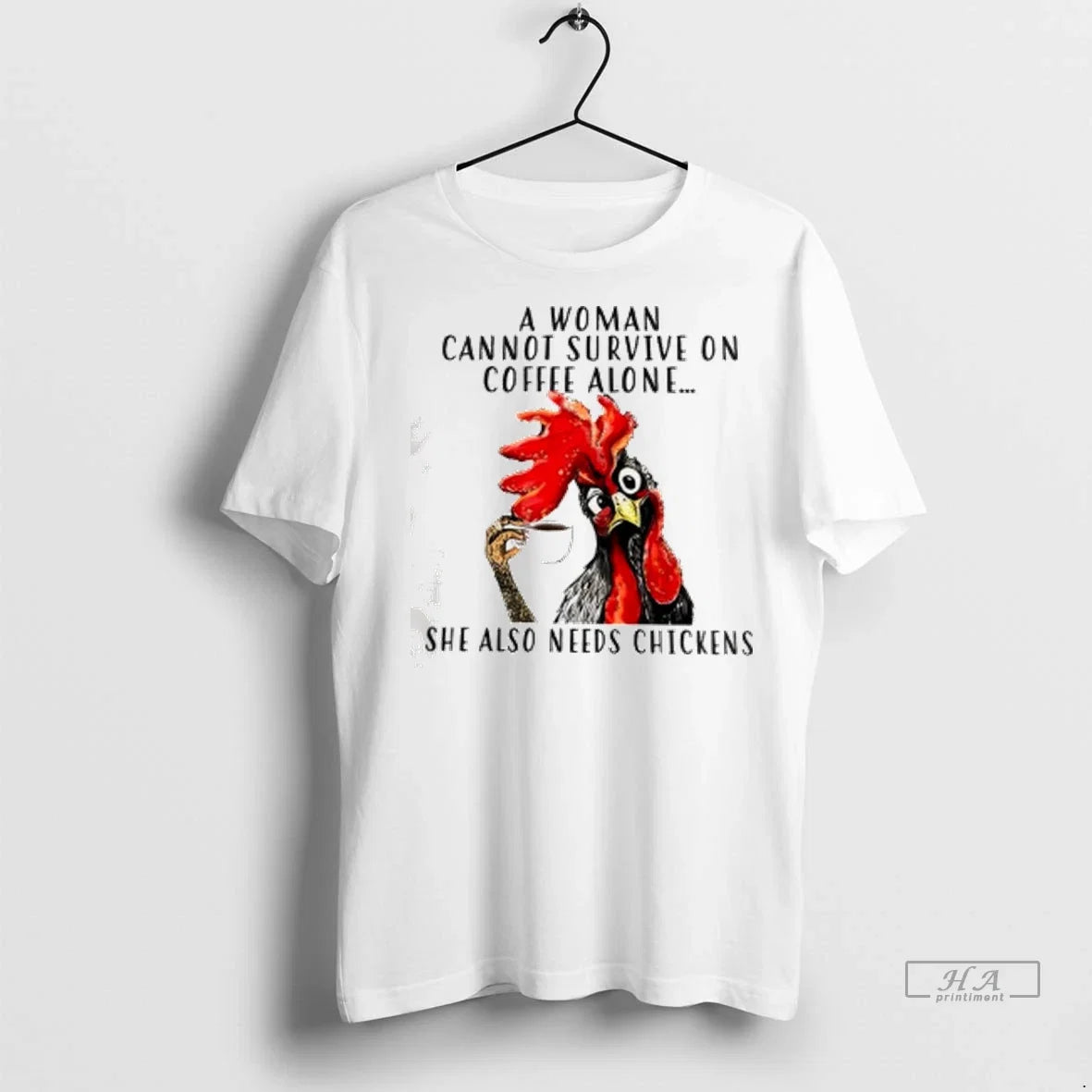 Officials Trendy Chicken A Woman Cannot Survive On - Adult & Kids T-Shirts, Sweatshirts & Hoodies apparel design preview 1