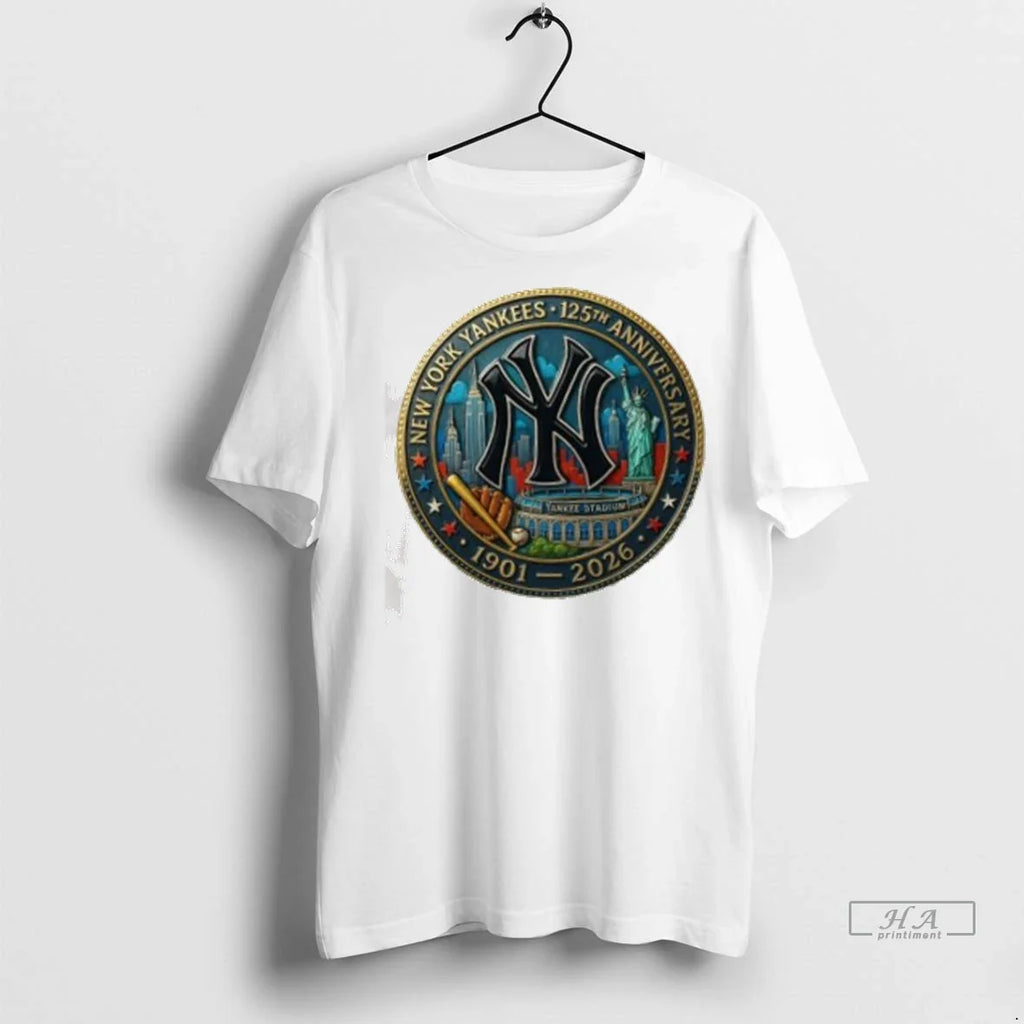 Officials Trendy New York Yankees 125th Anniversary - Adult & Kids T-Shirts, Sweatshirts & Hoodies apparel design preview 1