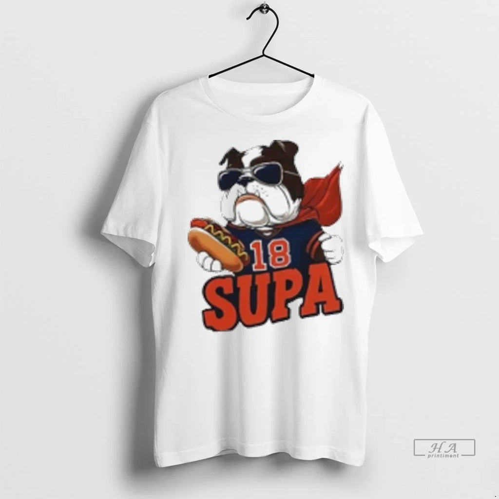 Officials Trendy Supa The Bulldog Chicago Football - Adult & Kids T-Shirts, Sweatshirts & Hoodies apparel design preview 1