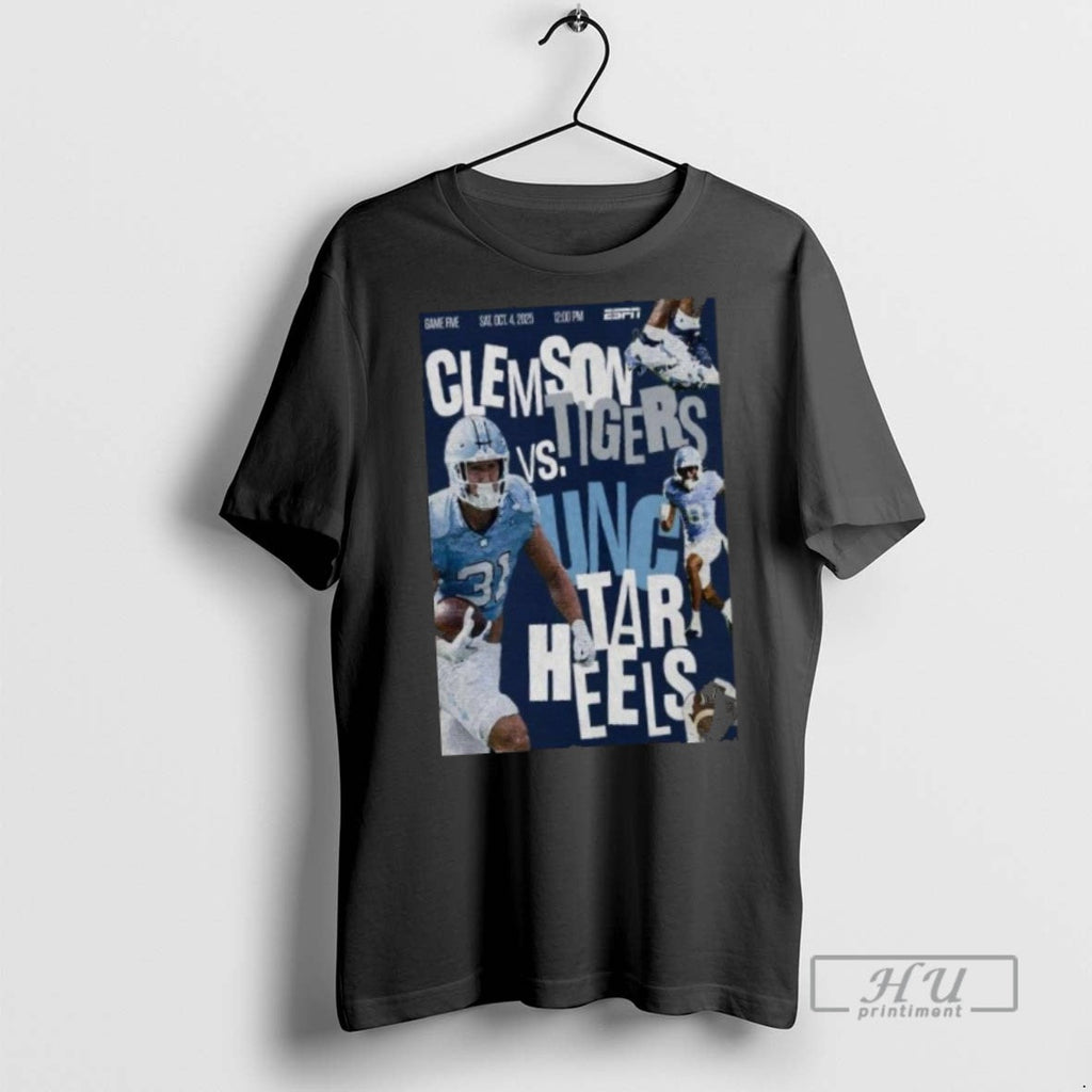 Officials Unc Tar Heels Clemson Vs Tigers Oct 4 2025 - Adult & Kids T-Shirts, Sweatshirts & Hoodies apparel design preview 1