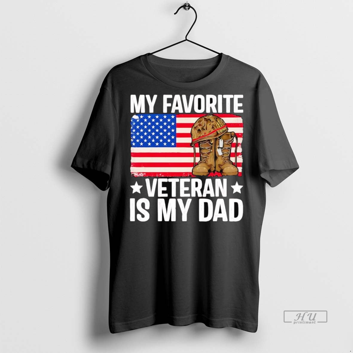 Officials Us Flag My Favorite Veteran Is Dad Sweater - Adult & Kids T-Shirts, Sweatshirts & Hoodies apparel design preview 1