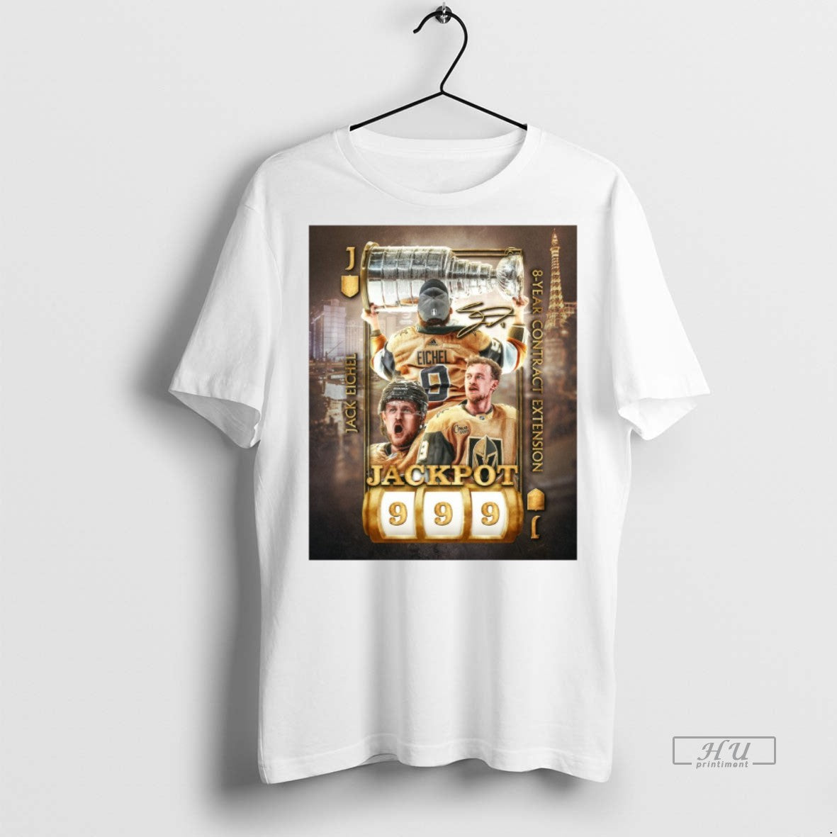 Officials Vegas Golden Knights Jack Eichel 8 Years - Adult & Kids T-Shirts, Sweatshirts & Hoodies apparel design preview 1