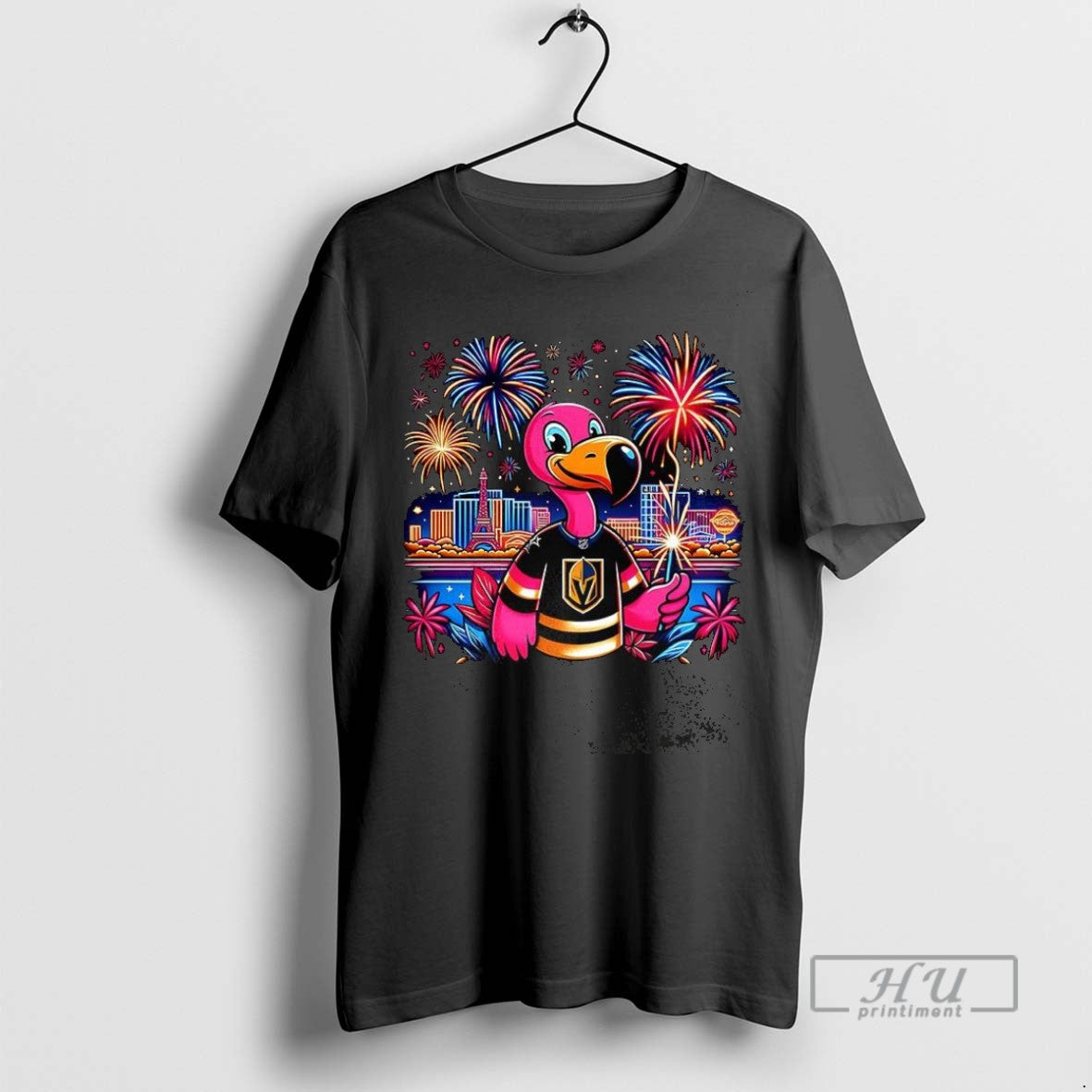 Officials Vegas Golden Knights Hockey Flamingo 4th - Adult & Kids T-Shirts, Sweatshirts & Hoodies apparel design preview 1
