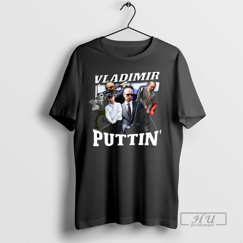 Officials Vladimir Puttin Putin Playing Golf Flag - Adult & Kids T-Shirts, Sweatshirts & Hoodies apparel design preview 1