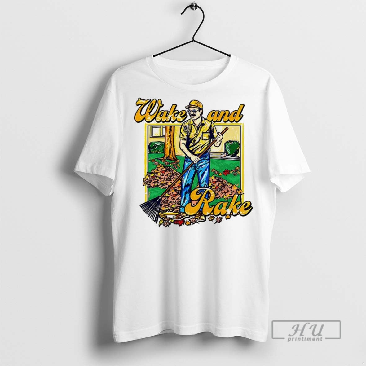 Officials Wake And Raking Leaves In The Fall - Adult & Kids T-Shirts, Sweatshirts & Hoodies apparel design preview 1