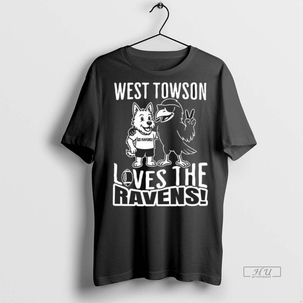 Officials West Towson Loves The Ravens Mascots - Adult & Kids T-Shirts, Sweatshirts & Hoodies apparel design preview 1