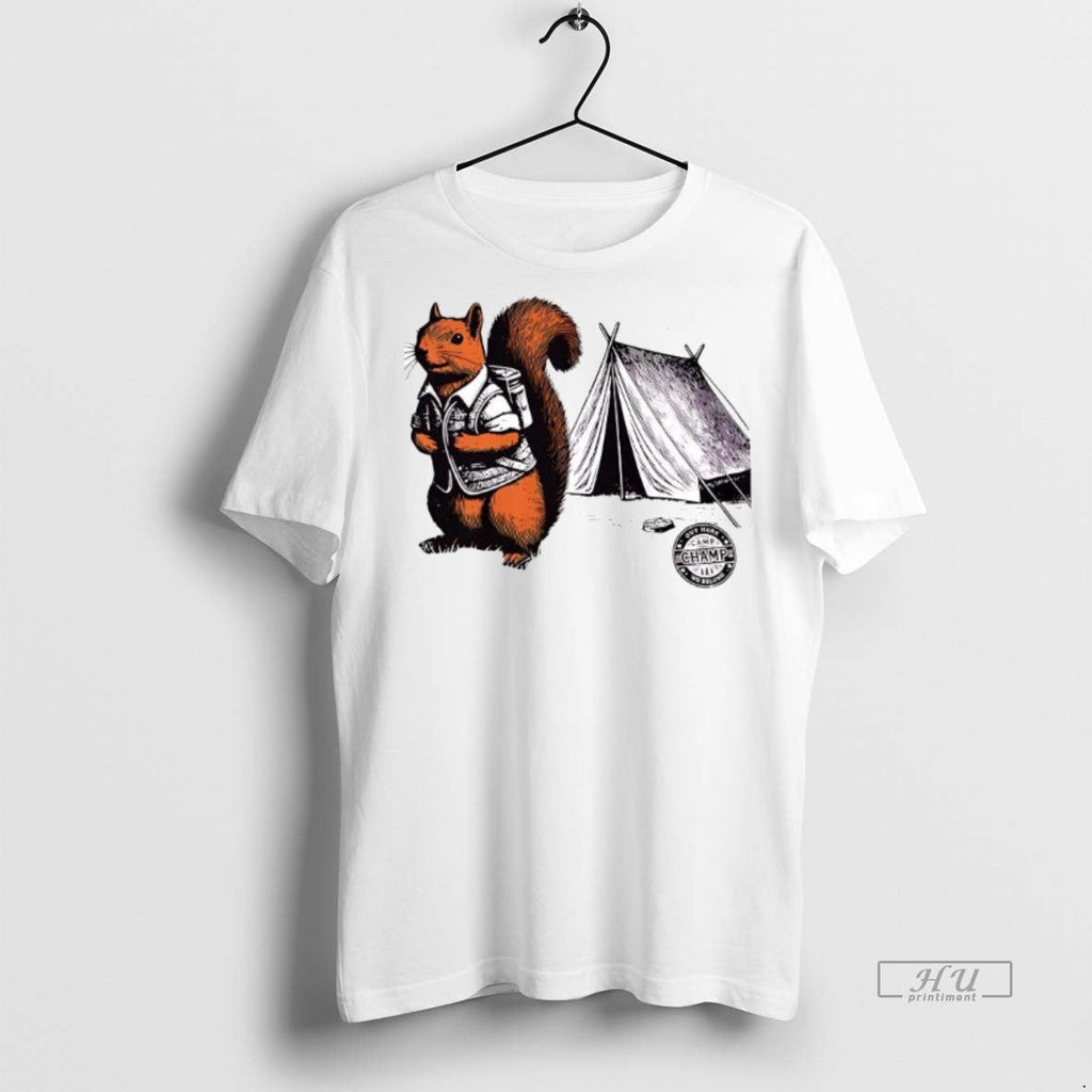 Officials Whimsical Camping Squirrel Color Pop - Adult & Kids T-Shirts, Sweatshirts & Hoodies apparel design preview 1