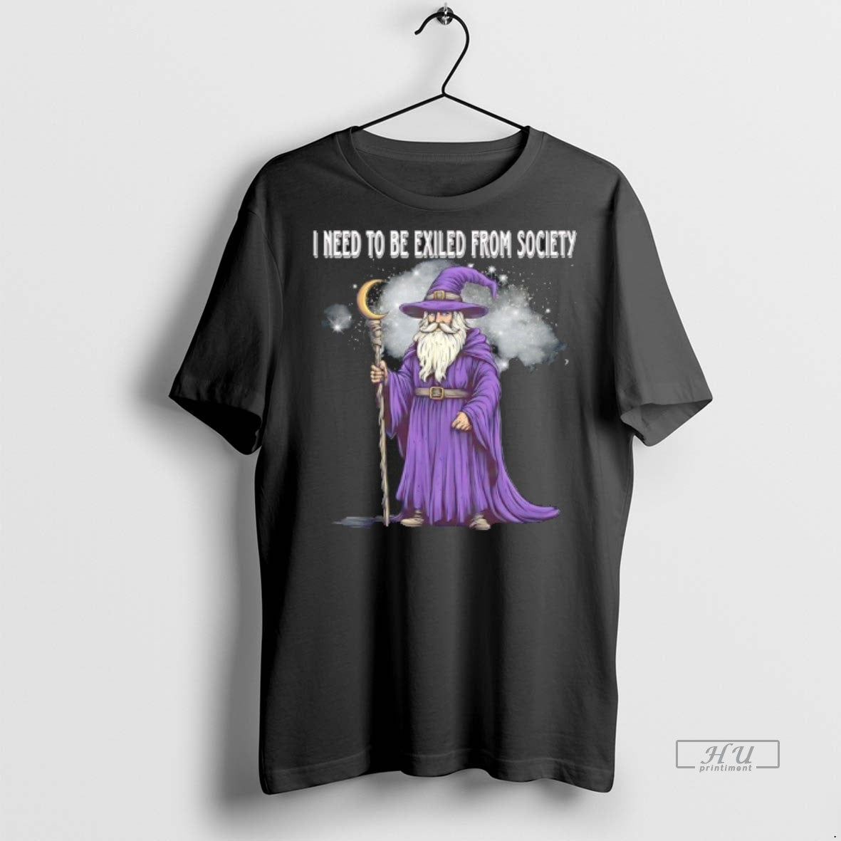 Officials Wizard I Need To Be Exiled From Society - Adult & Kids T-Shirts, Sweatshirts & Hoodies apparel design preview 1