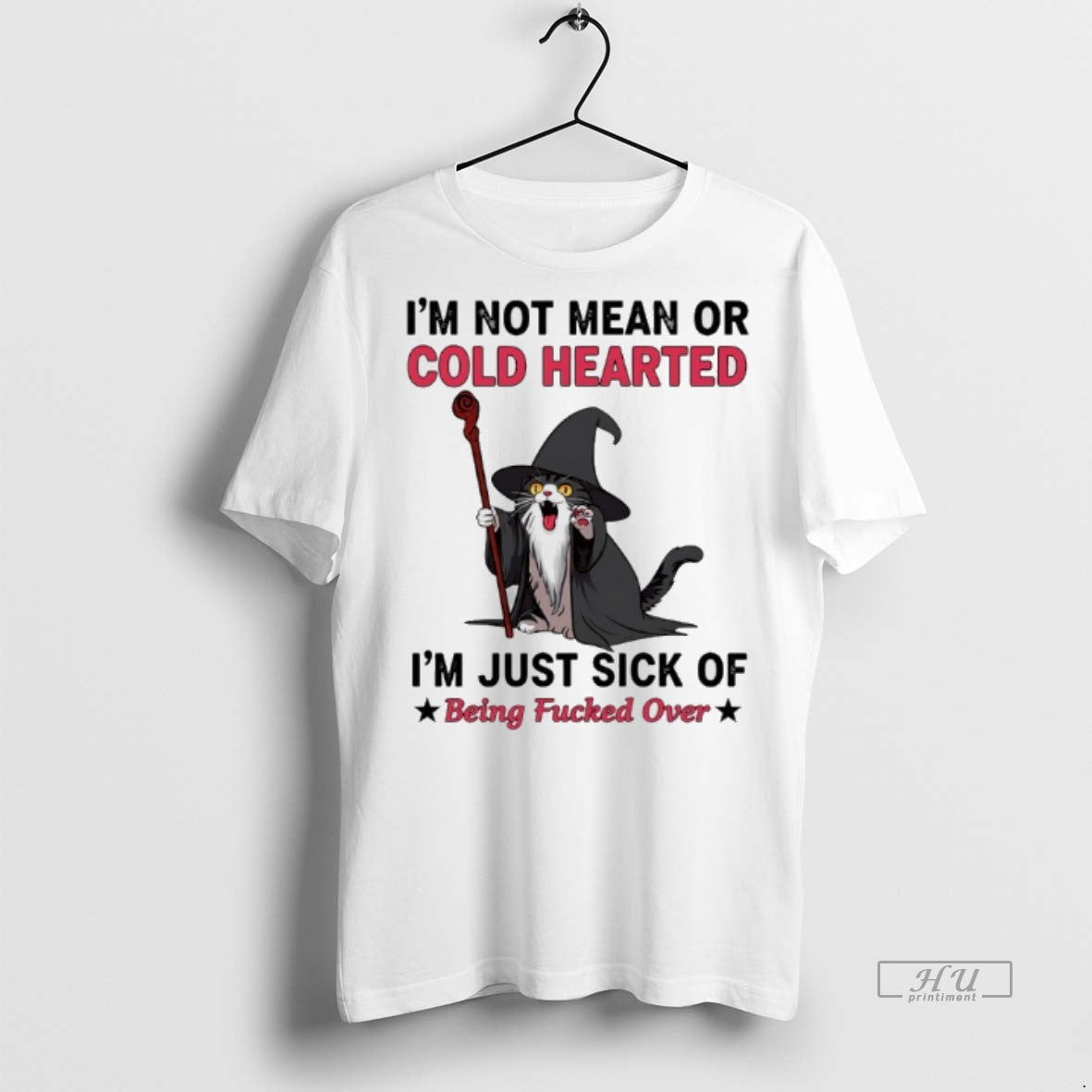 Officials Wizard Cat Im Not Mean Or Cold Hearted Just - Adult & Kids T-Shirts, Sweatshirts & Hoodies apparel design preview 1