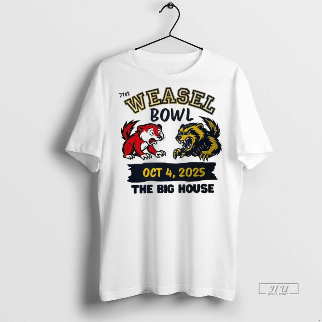 Officials Wolverine Vs Badgers 71st Weasel Bowl - Adult & Kids T-Shirts, Sweatshirts & Hoodies apparel design preview 1