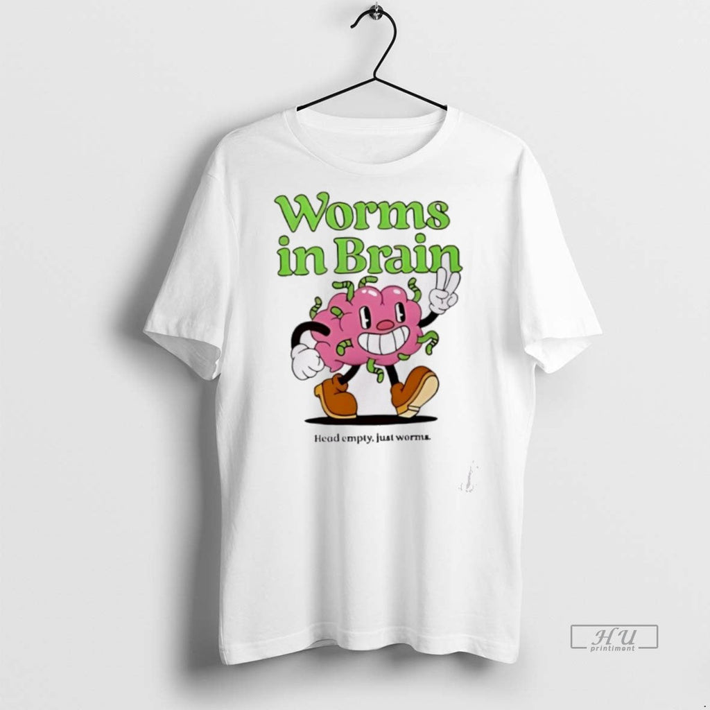 Officials Worms In Brain Head Empty Just Funny - Adult & Kids T-Shirts, Sweatshirts & Hoodies apparel design preview 1