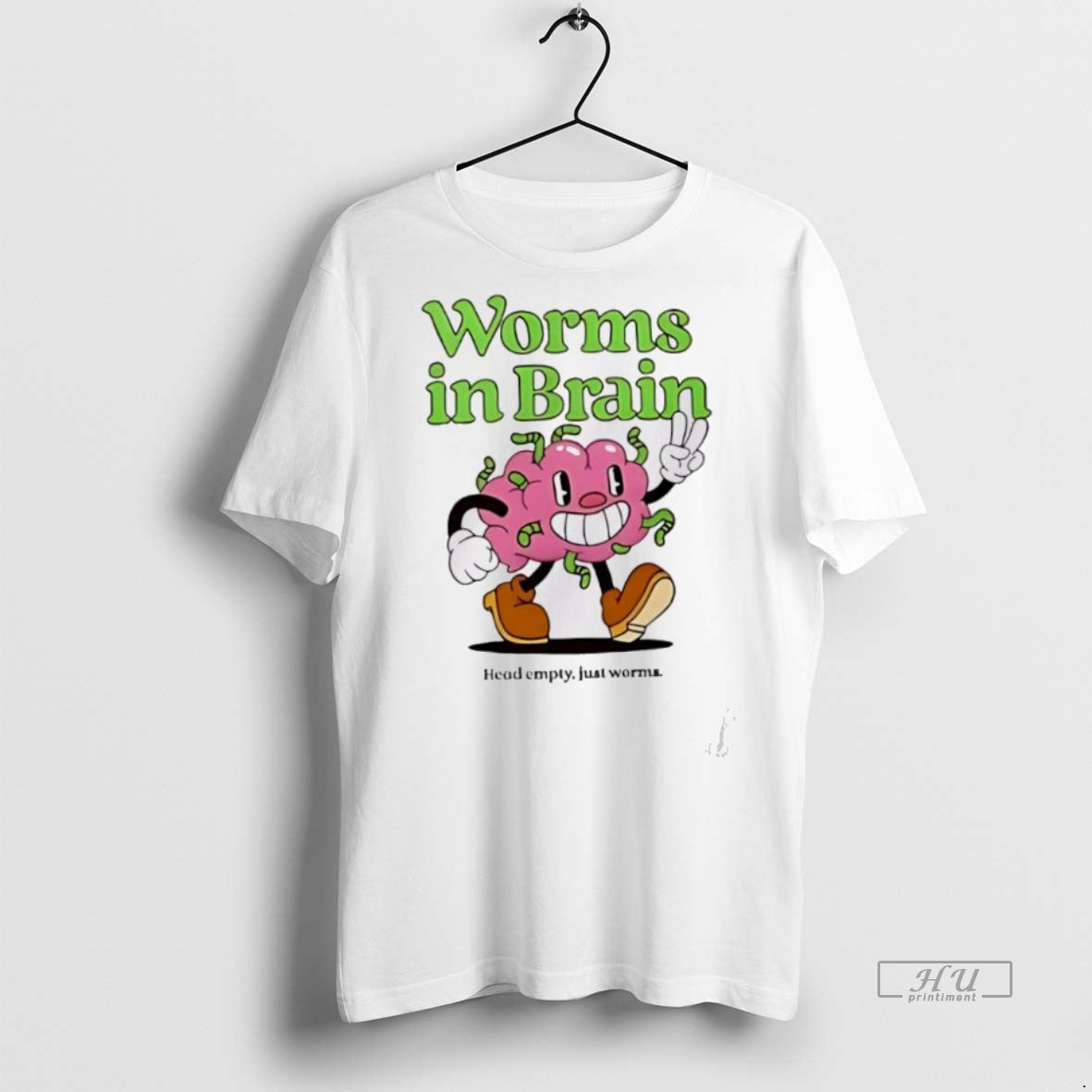 Officials Worms In Brain Head Empty Just Funny - Adult & Kids T-Shirts, Sweatshirts & Hoodies apparel design preview 1