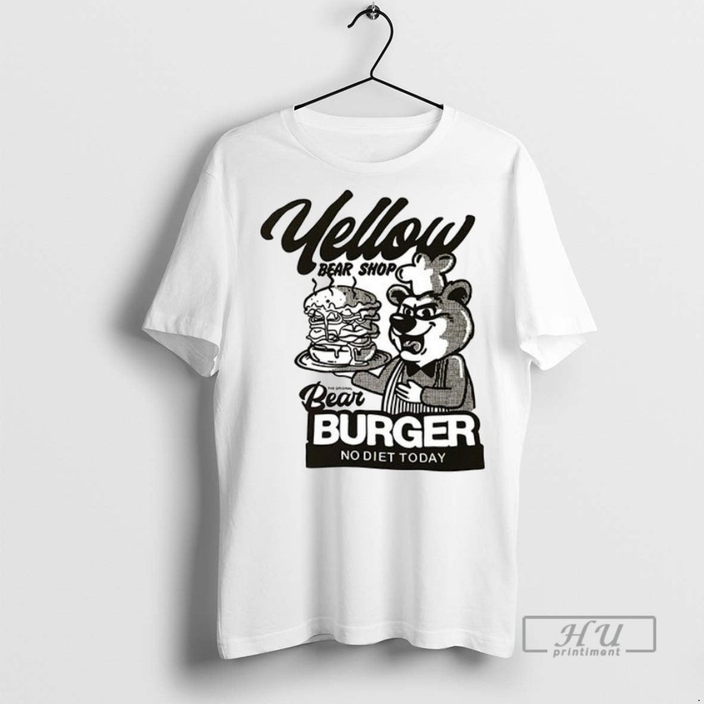 Officials Yellow Bear Shop Burger No Diet Today - Adult & Kids T-Shirts, Sweatshirts & Hoodies apparel design preview 1