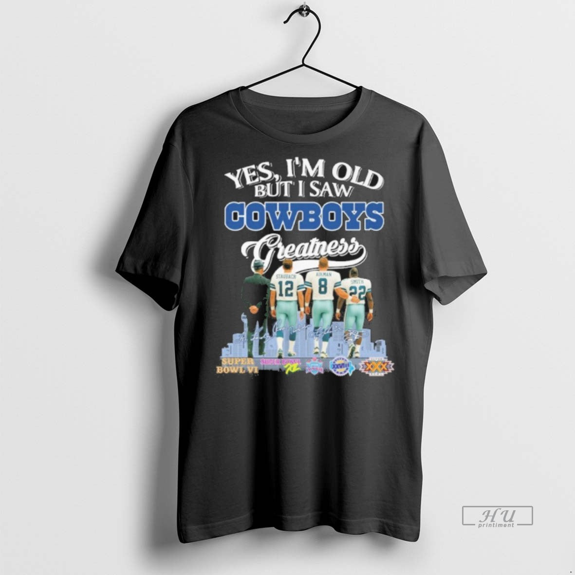 Officials Yes Im Old But I Saw Cowboys Greatness 2025 - Adult & Kids T-Shirts, Sweatshirts & Hoodies apparel design preview 1