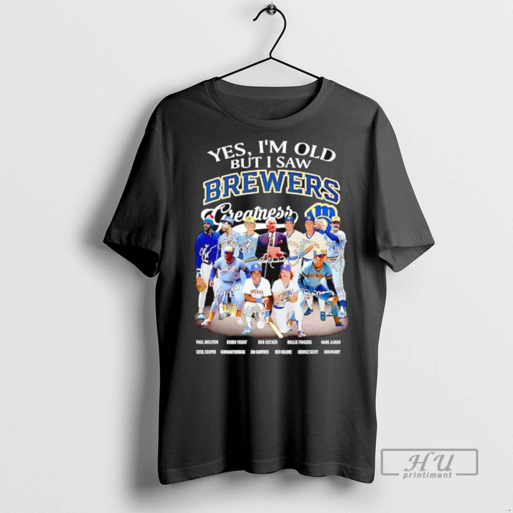 Officials Yes Im Old But I Saw Milwaukee Brewers - Adult & Kids T-Shirts, Sweatshirts & Hoodies apparel design preview 1