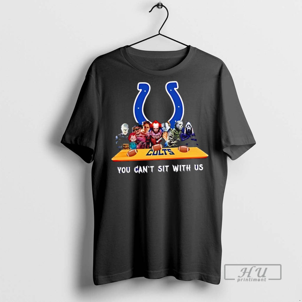 Officials You Cant Sit With Us Colts Football Horror - Adult & Kids T-Shirts, Sweatshirts & Hoodies apparel design preview 1