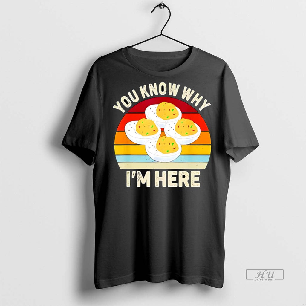 Officials You Know Why Im Here Deviled Egg Retro - Adult & Kids T-Shirts, Sweatshirts & Hoodies apparel design preview 1