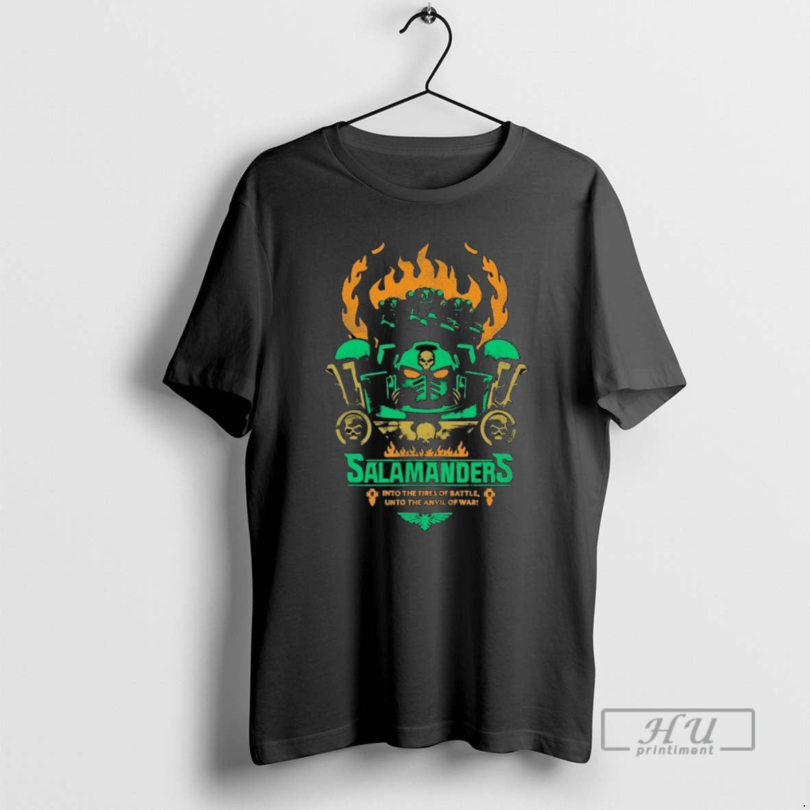 Officials Salamanders Into The Fires Of Battle Unto - Adult & Kids T-Shirts, Sweatshirts & Hoodies apparel design preview 1