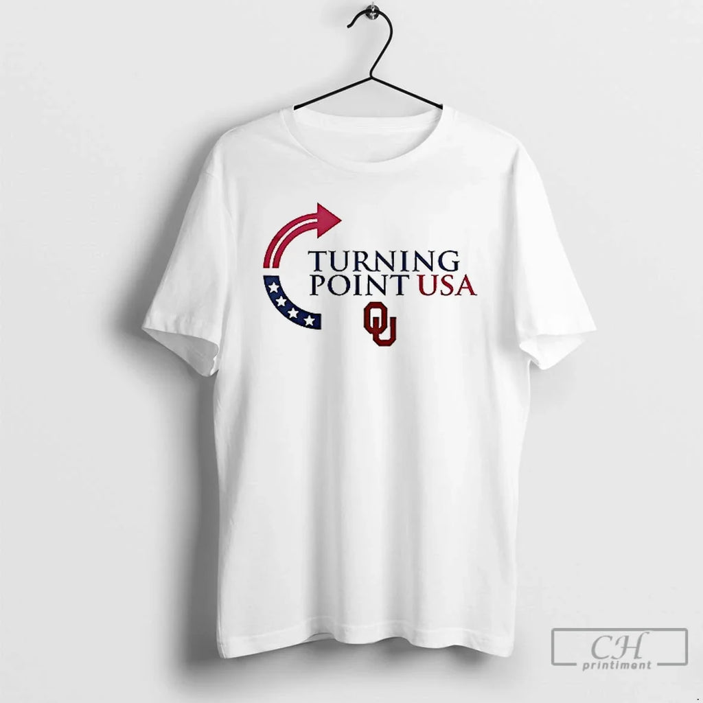 Oklahoma Sooners X Charlie Kirk Turning Point Usa The - Adult & Kids T-Shirts, Sweatshirts & Hoodies apparel design preview 1