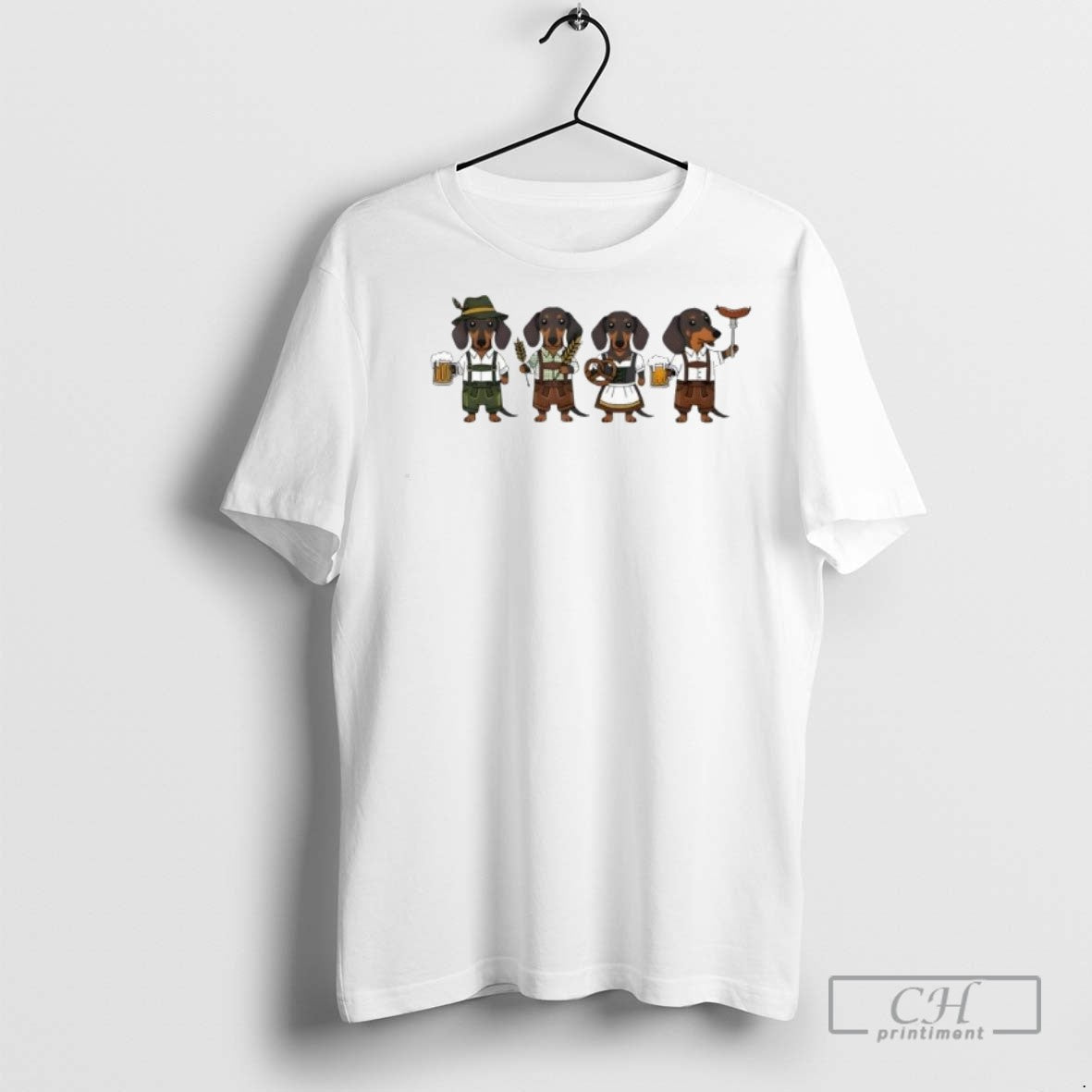 Oktoberfest Dachshund Cute Sausage Dog German - Adult & Kids T-Shirts, Sweatshirts & Hoodies apparel design preview 1