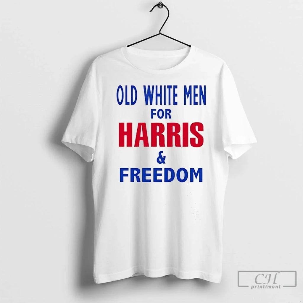 Old White Men For Harris And Freedom - Adult & Kids T-Shirts, Sweatshirts & Hoodies apparel design preview 1