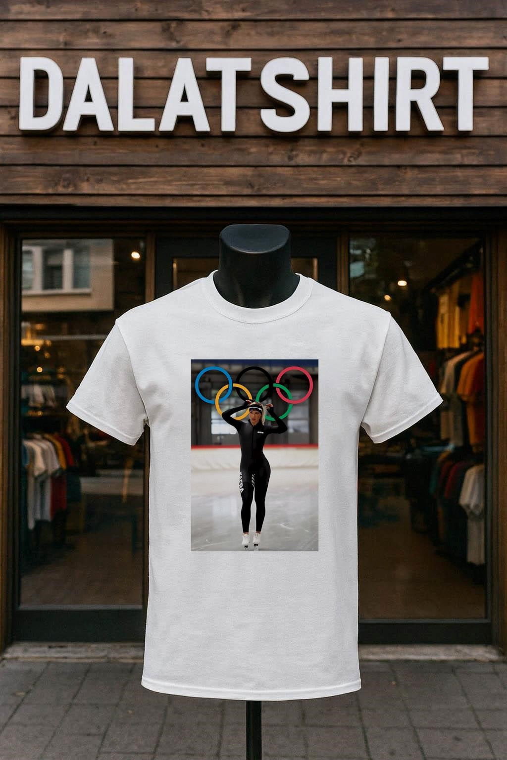 Olympic Games Speed Skater Female Athlete - Adult & Kids T-Shirts, Sweatshirts & Hoodies apparel design preview 1