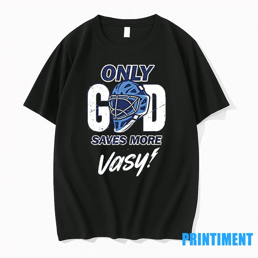 Only God Saves More Than Vasy Tampa Bay Hockey - Adult & Kids T-Shirts, Sweatshirts & Hoodies apparel design preview 1