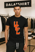 Orange UC Interlocking Letters Varsity Sports Logo - Adult & Kids T-Shirts, Sweatshirts & Hoodies apparel design preview 1