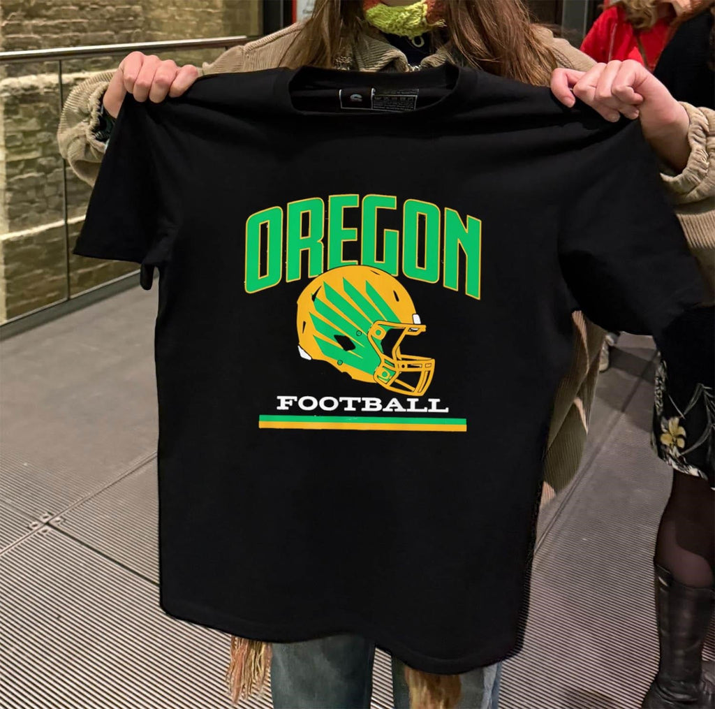 Oregon Football Green and Yellow Helmet Graphic - Adult & Kids T-Shirts, Sweatshirts & Hoodies apparel design preview 2
