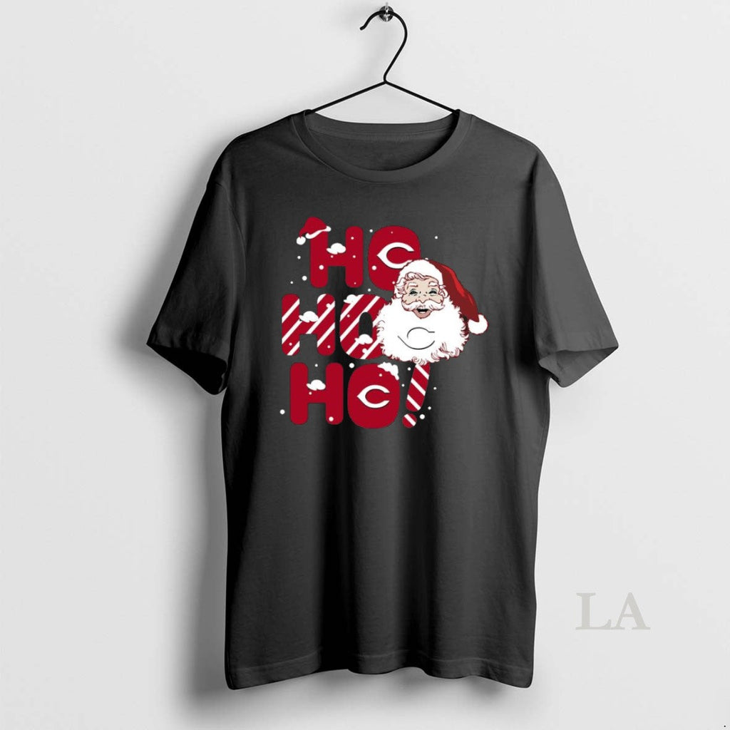 Original 2025 Cincinnati Reds Christmas Santa Ho - Adult & Kids T-Shirts, Sweatshirts & Hoodies apparel design preview 1