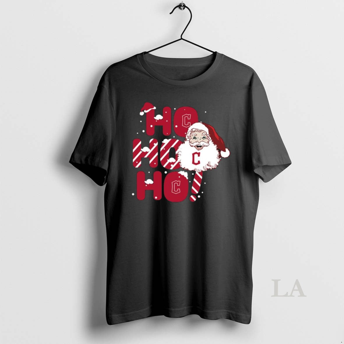 Original 2025 Cleveland Guardians Christmas Santa Ho - Adult & Kids T-Shirts, Sweatshirts & Hoodies apparel design preview 1