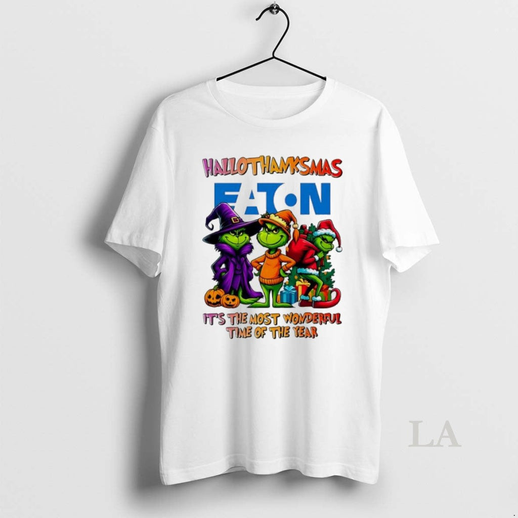 Original 2025 Grinch X Eaton Corporation Its The Most - Adult & Kids T-Shirts, Sweatshirts & Hoodies apparel design preview 1
