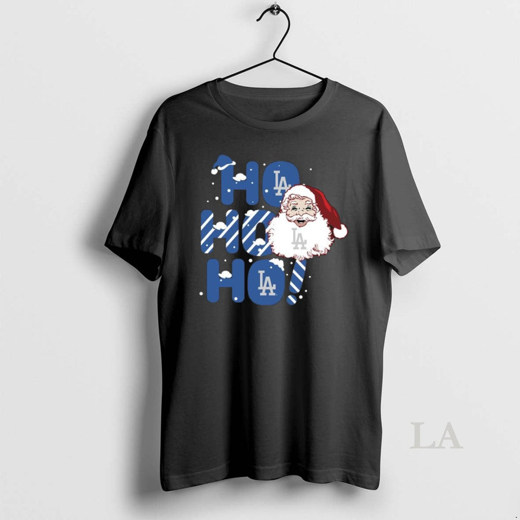 Original 2025 Los Angeles Dodgers Christmas Santa Ho - Adult & Kids T-Shirts, Sweatshirts & Hoodies apparel design preview 1