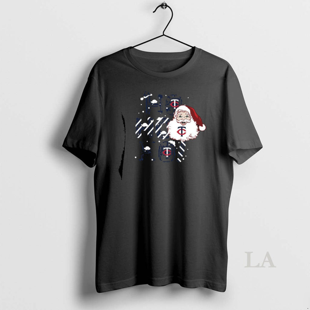 Original 2025 Minnesota Twins Christmas Santa Ho - Adult & Kids T-Shirts, Sweatshirts & Hoodies apparel design preview 1
