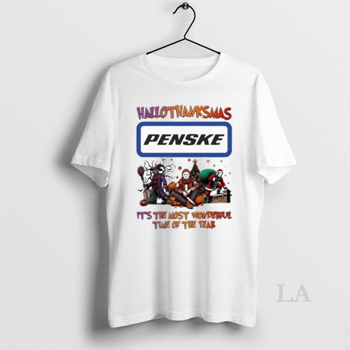 Original 2025 Penske Logo Hallothanksmas Horror Film - Adult & Kids T-Shirts, Sweatshirts & Hoodies apparel design preview 1