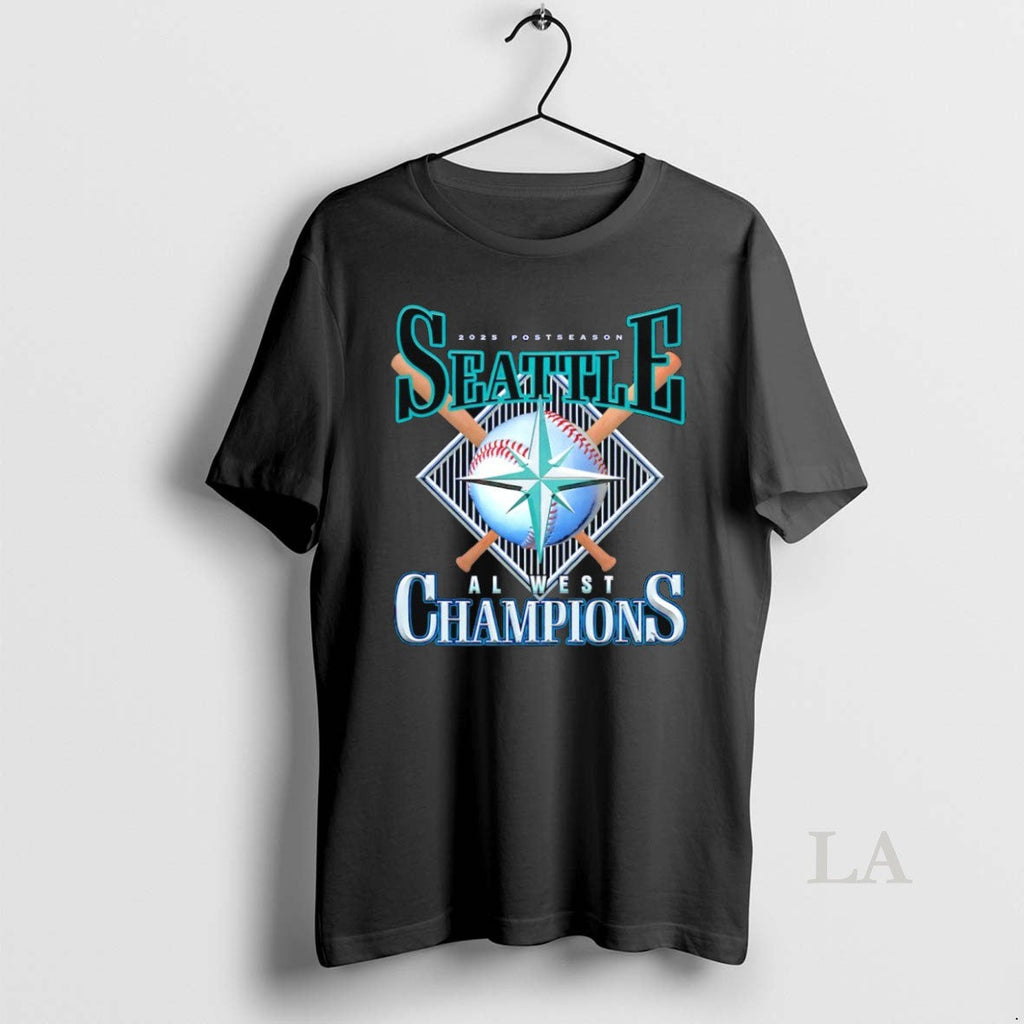 Original 2025 Postseason Seattle Mariners Al West - Adult & Kids T-Shirts, Sweatshirts & Hoodies apparel design preview 1