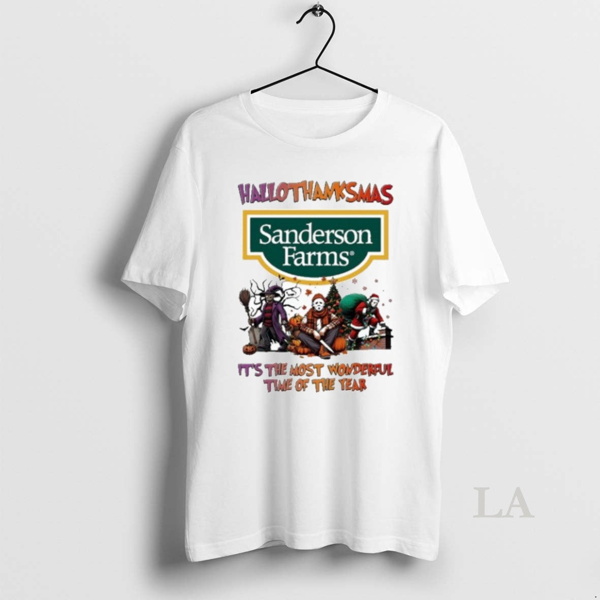 Original 2025 Sanderson Farms Logo Hallothanksmas - Adult & Kids T-Shirts, Sweatshirts & Hoodies apparel design preview 1