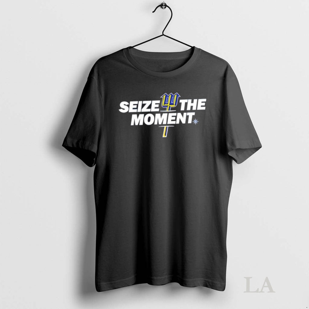 Original 2025 Seize The Moment Seattle Mariners - Adult & Kids T-Shirts, Sweatshirts & Hoodies apparel design preview 1