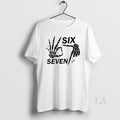Original 6 7 Meme Funny Skeleton Hands Halloween - Adult & Kids T-Shirts, Sweatshirts & Hoodies apparel design preview 1