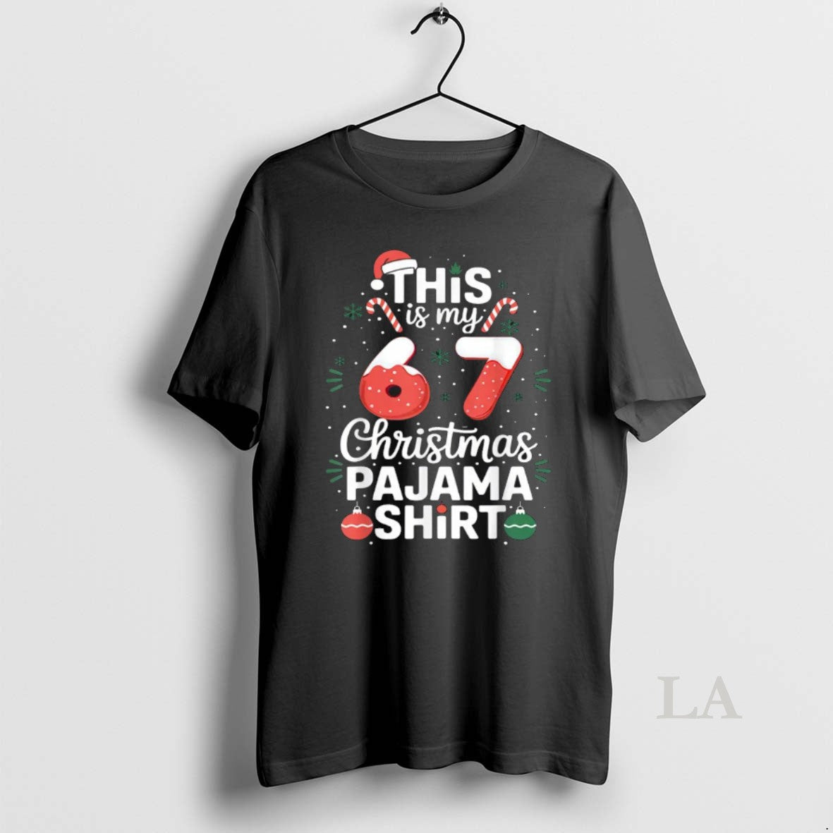Original 67 Christmas Pajamas Six Seven Meme Brainrot - Adult & Kids T-Shirts, Sweatshirts & Hoodies apparel design preview 1