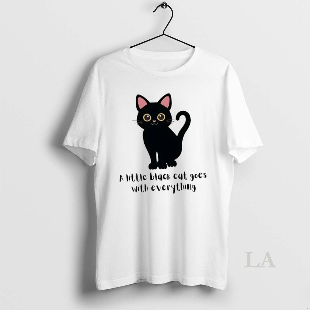 Original A Little Black Cat Goes With Everything - Adult & Kids T-Shirts, Sweatshirts & Hoodies apparel design preview 1