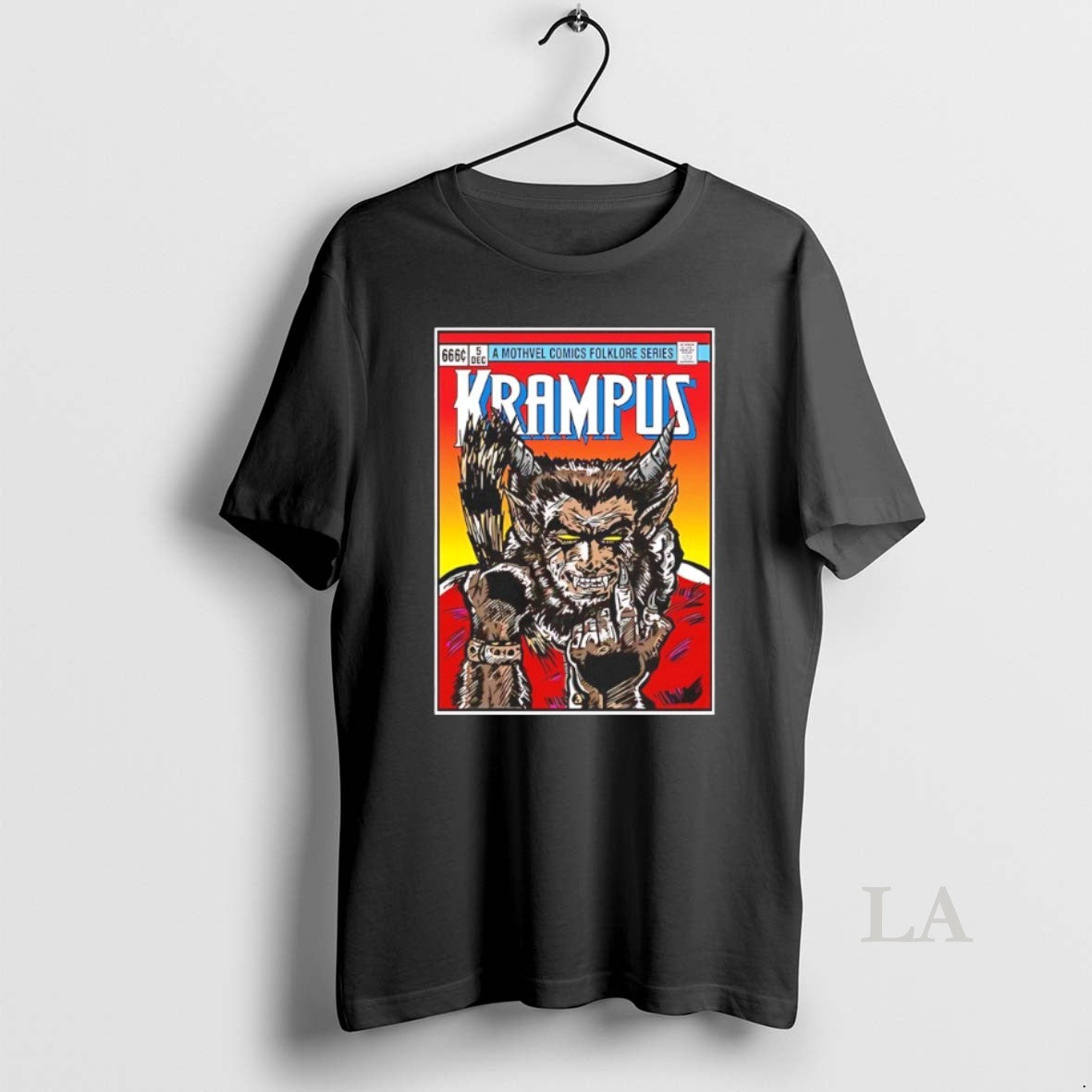 Original A Mothvel Comics Folklore Series Krampus - Adult & Kids T-Shirts, Sweatshirts & Hoodies apparel design preview 1